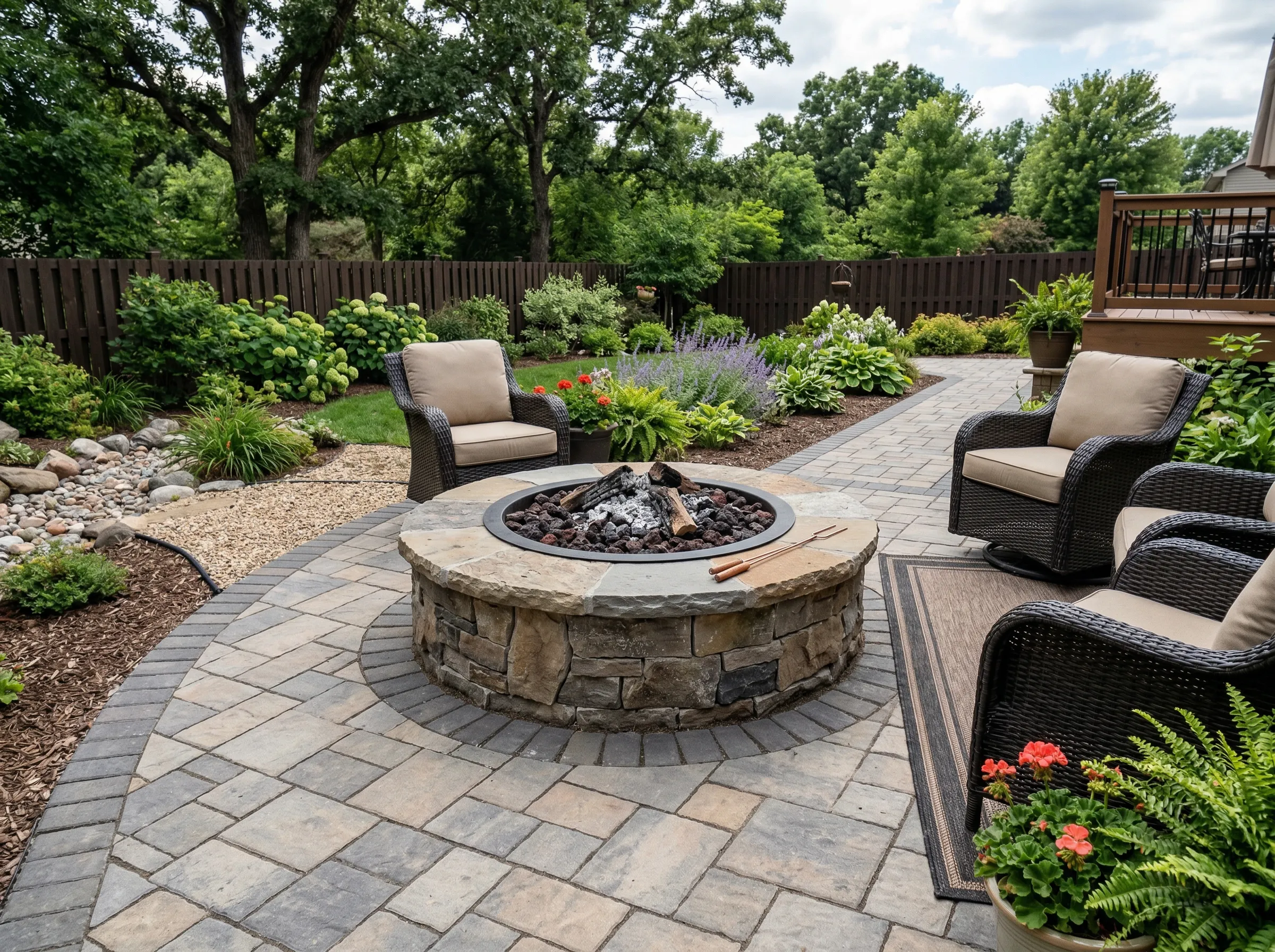 Outdoor fireplace construction in Charleston SC