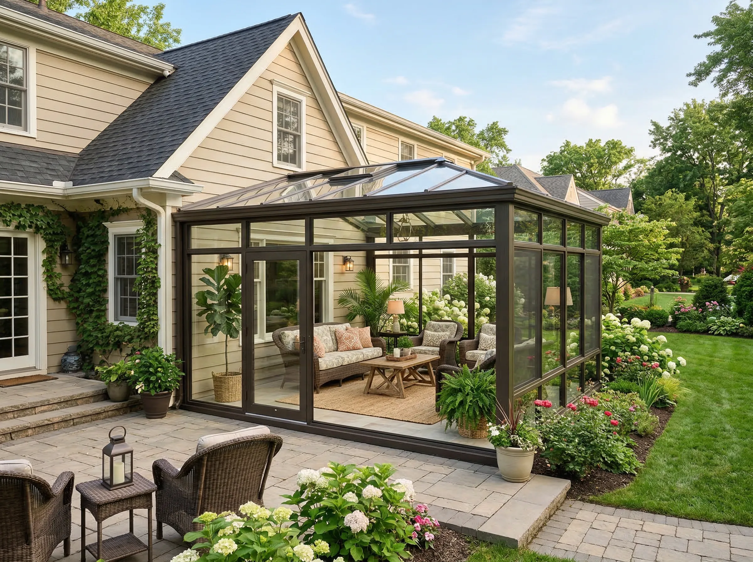 Sunroom contractors in Charleston SC building a custom sunroom — American Custom Exteriors